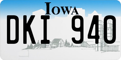 IA license plate DKI940