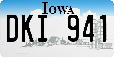 IA license plate DKI941