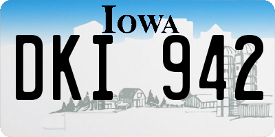 IA license plate DKI942
