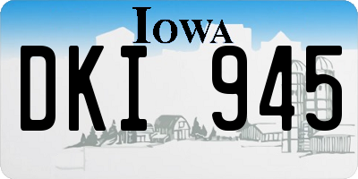 IA license plate DKI945