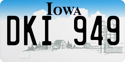 IA license plate DKI949