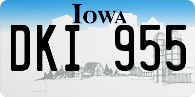 IA license plate DKI955