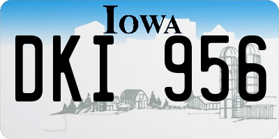 IA license plate DKI956