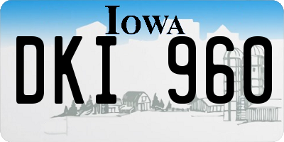 IA license plate DKI960