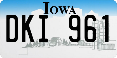 IA license plate DKI961
