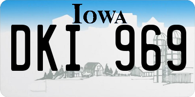 IA license plate DKI969