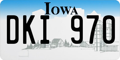 IA license plate DKI970