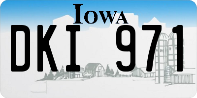 IA license plate DKI971
