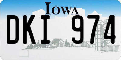 IA license plate DKI974