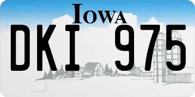 IA license plate DKI975