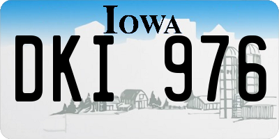 IA license plate DKI976