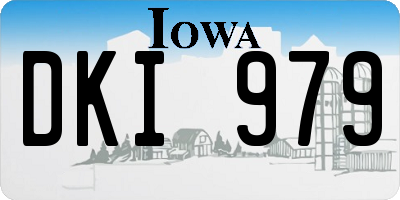 IA license plate DKI979