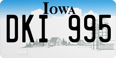 IA license plate DKI995