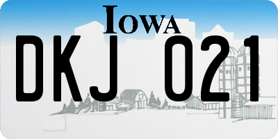 IA license plate DKJ021