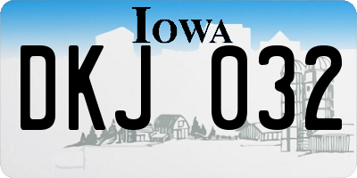 IA license plate DKJ032