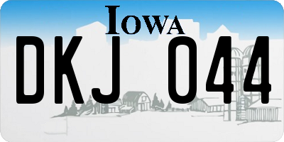 IA license plate DKJ044