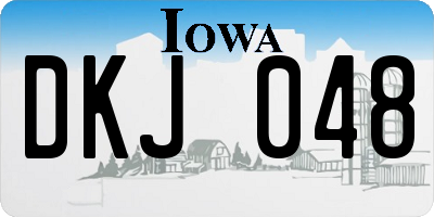 IA license plate DKJ048