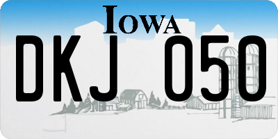 IA license plate DKJ050