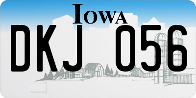 IA license plate DKJ056