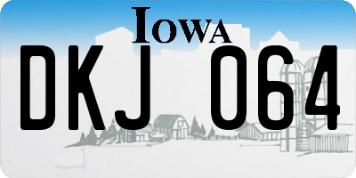 IA license plate DKJ064