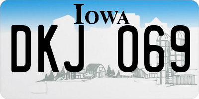 IA license plate DKJ069