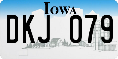 IA license plate DKJ079