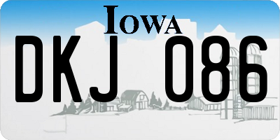 IA license plate DKJ086