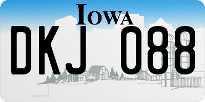 IA license plate DKJ088
