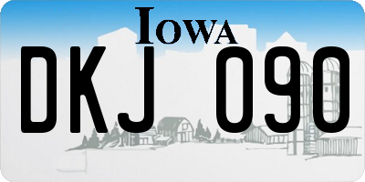 IA license plate DKJ090