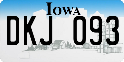 IA license plate DKJ093