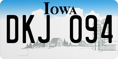 IA license plate DKJ094