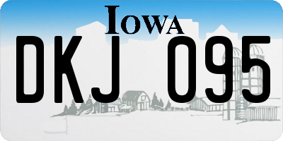 IA license plate DKJ095