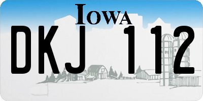 IA license plate DKJ112