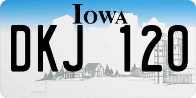 IA license plate DKJ120