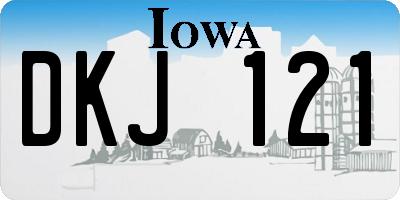 IA license plate DKJ121