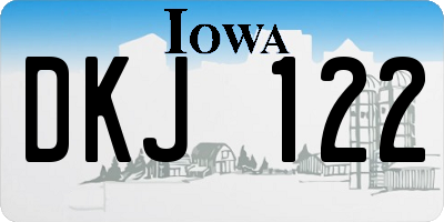 IA license plate DKJ122