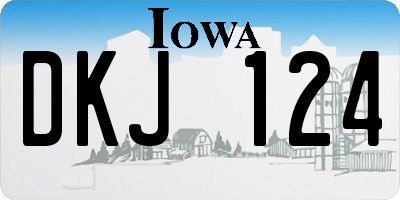 IA license plate DKJ124