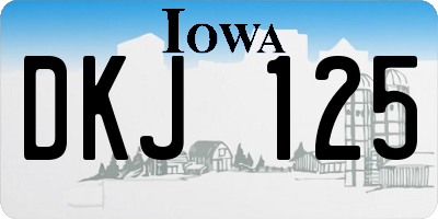IA license plate DKJ125