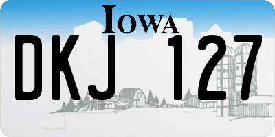 IA license plate DKJ127
