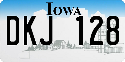 IA license plate DKJ128