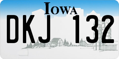 IA license plate DKJ132