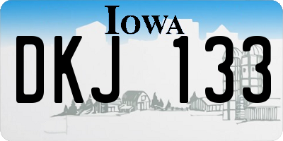 IA license plate DKJ133