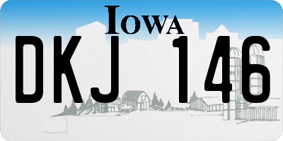 IA license plate DKJ146
