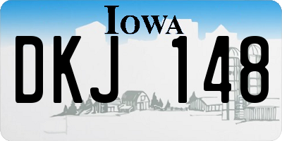 IA license plate DKJ148