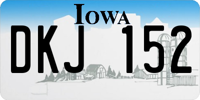 IA license plate DKJ152