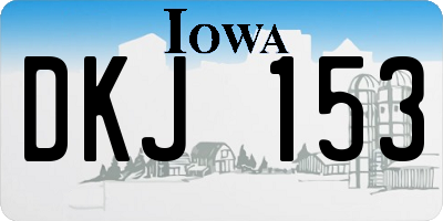 IA license plate DKJ153