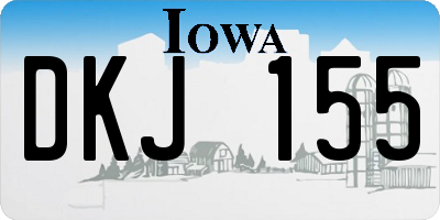IA license plate DKJ155
