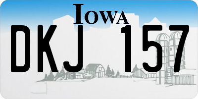 IA license plate DKJ157