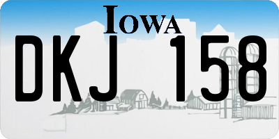 IA license plate DKJ158