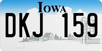 IA license plate DKJ159